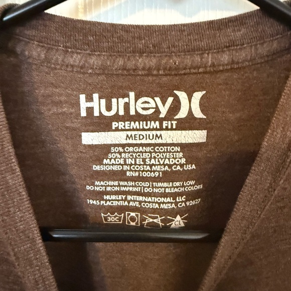 Hurley Brown and Yellow Graphic Tee - Picture 2 of 4